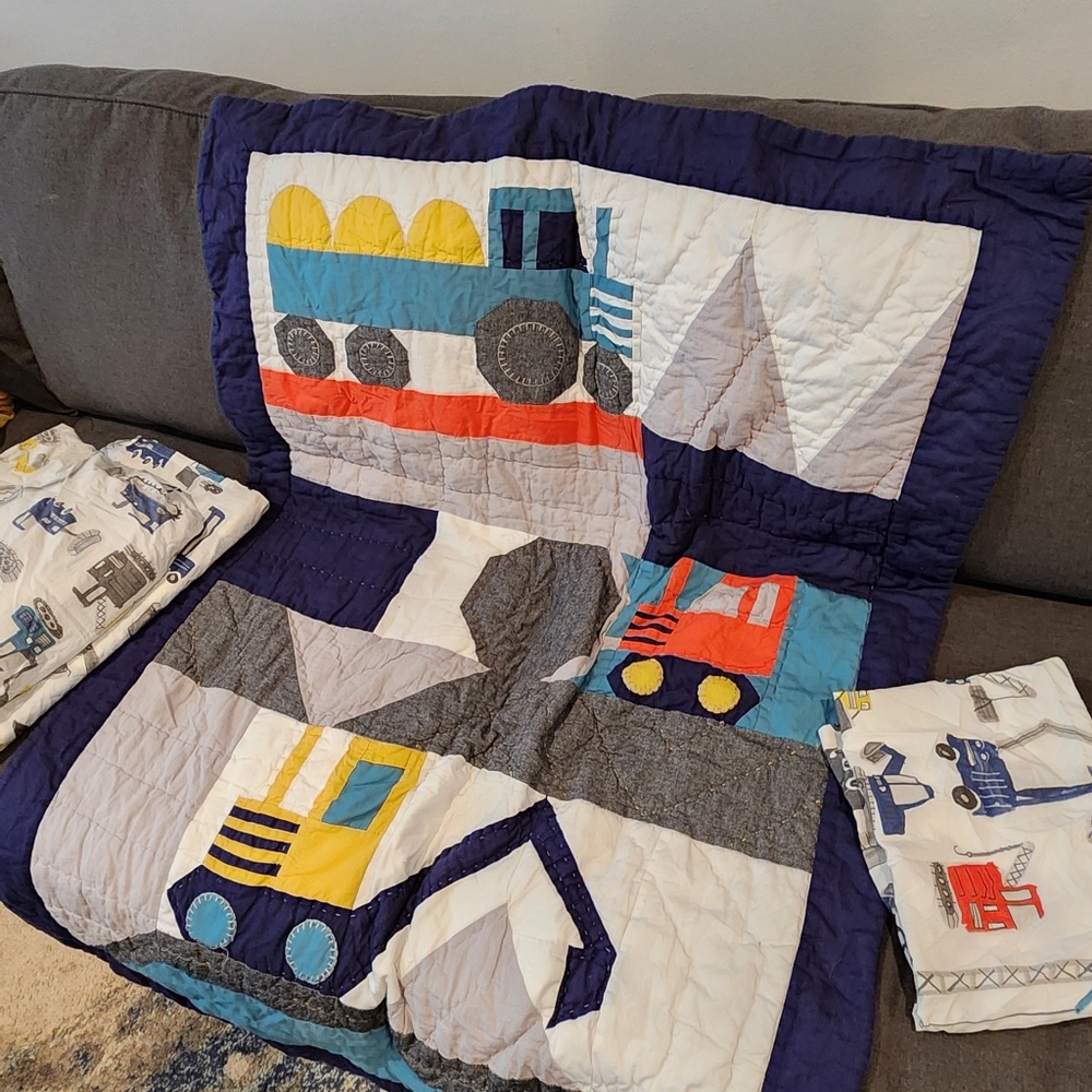 Pottery Barn Kids Construction Bedding Set